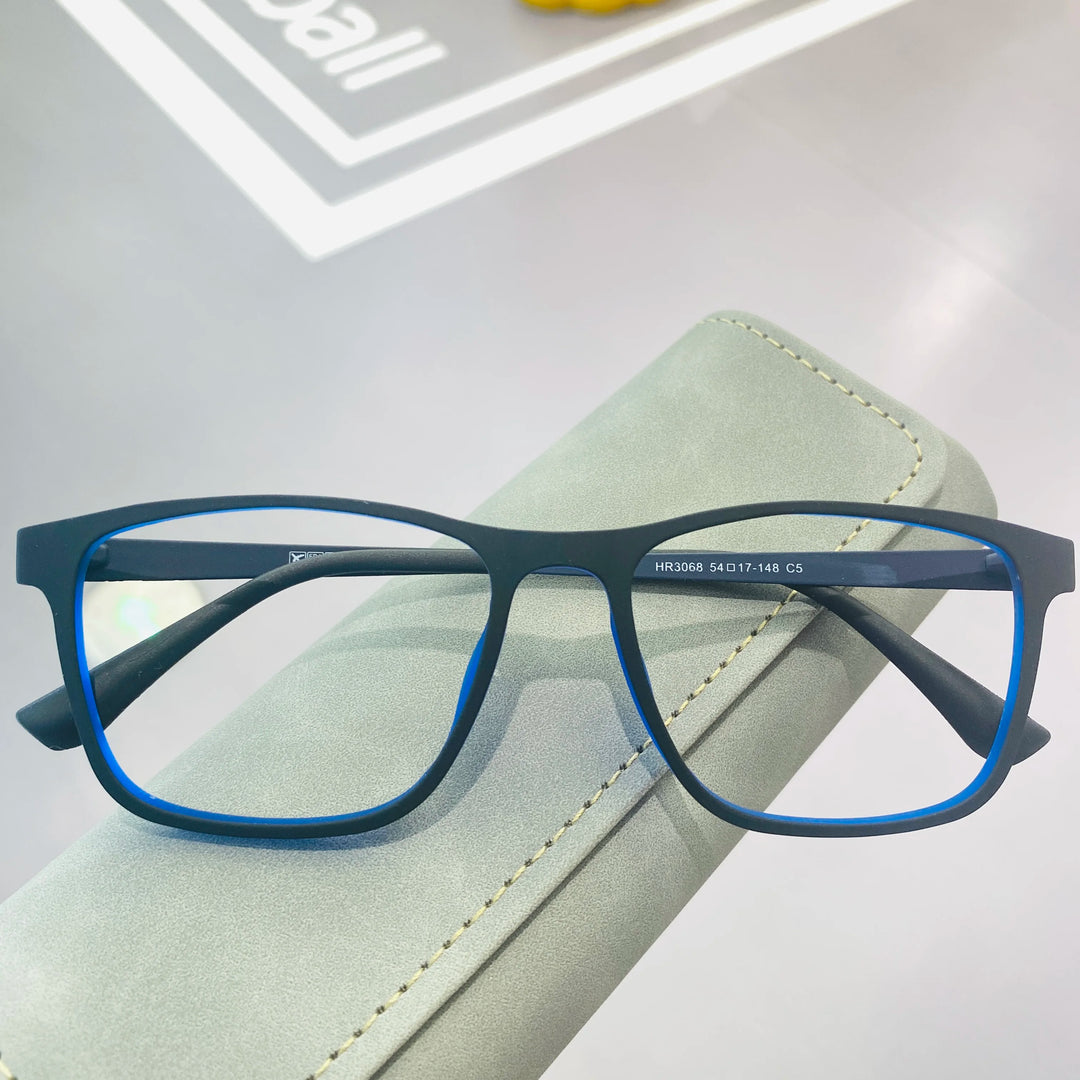 Xbora Unisex Full Rim Square Tr 90 Titanium Reading Glasses 13068