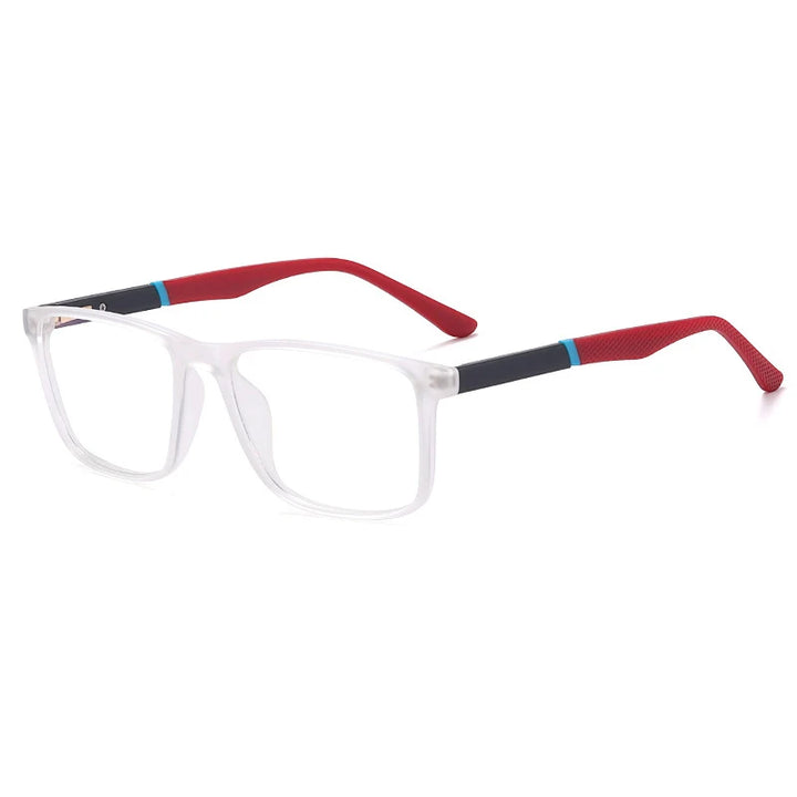 CCspace Unisex Full Rim Square Tr 90 Titanium Eyeglasses 57307 Full Rim CCspace White