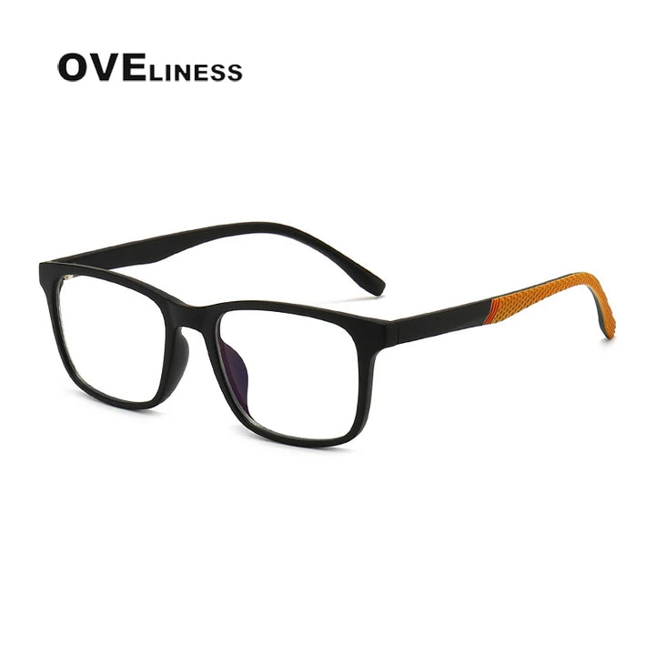 Oveliness Youth Unisex Full Rim Square Tr 90 Titanium Eyeglasses 8300 Full Rim Oveliness matt black  