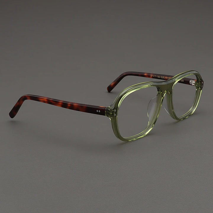Hewei Unisex Full Rim Oval Square Acetate Eyeglasses 94146