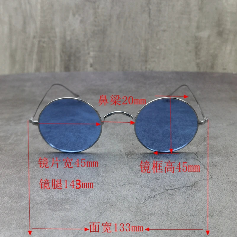 Black Mask Women's Full Rim Round Titanium Sunglasses 185666