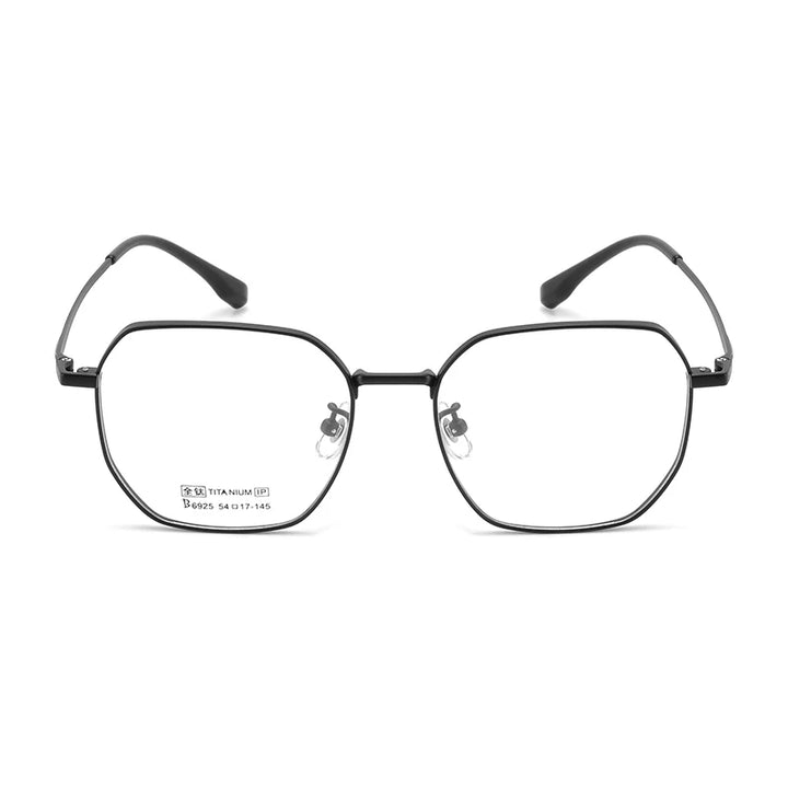 Bclear Unisex Full Rim Small Polygon Square Titanium Eyeglasses My6529 Full Rim Bclear