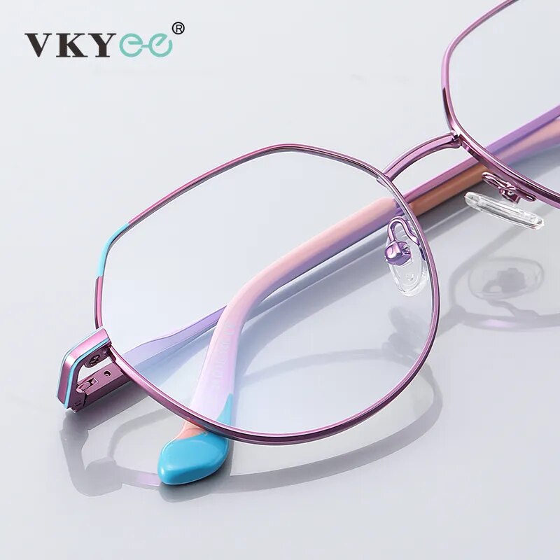 Vicky Women's Full Rim Polygon Stainless Steel Reading Glasses 3013 Reading Glasses Vicky