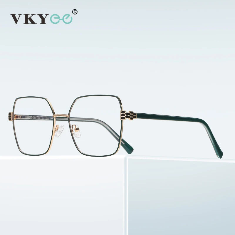 Vicky Women's Full Rim Polygon Alloy Reading Glasses 83140