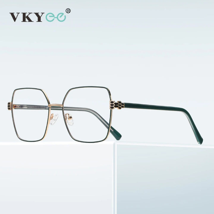 Vicky Women's Full Rim Polygon Alloy Reading Glasses 83140
