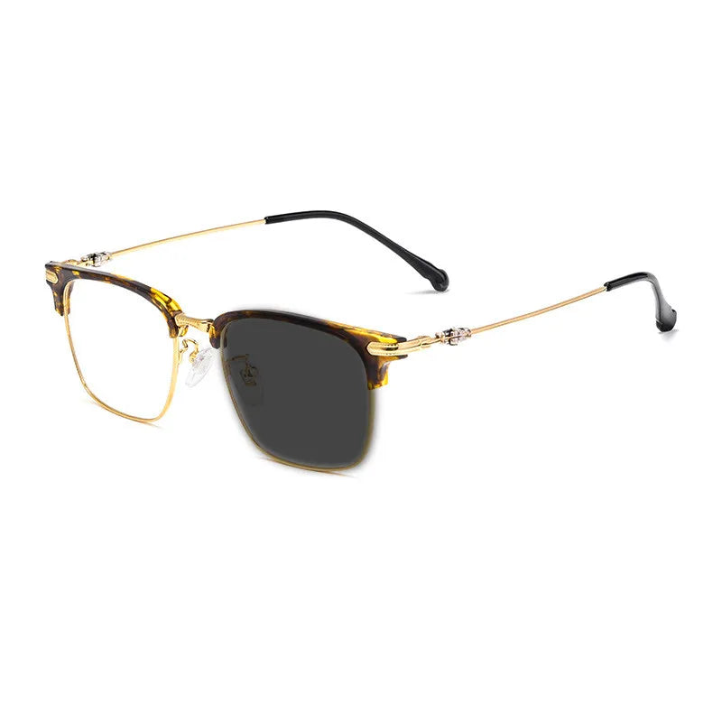 Kocolior Unisex Full Rim Square Titanium Alloy Hyperopic Reading Glasses 8366 Reading Glasses Kocolior