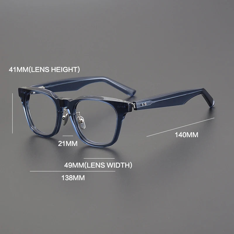 Gatenac Unisex Full Rim Square Acetate Eyeglasses Gxyj1188 Full Rim Gatenac