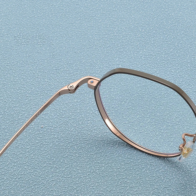 Bclear Women's Full Rim Polygon Small Oval Titanium Women Eyeglasses My6954 Full Rim Bclear