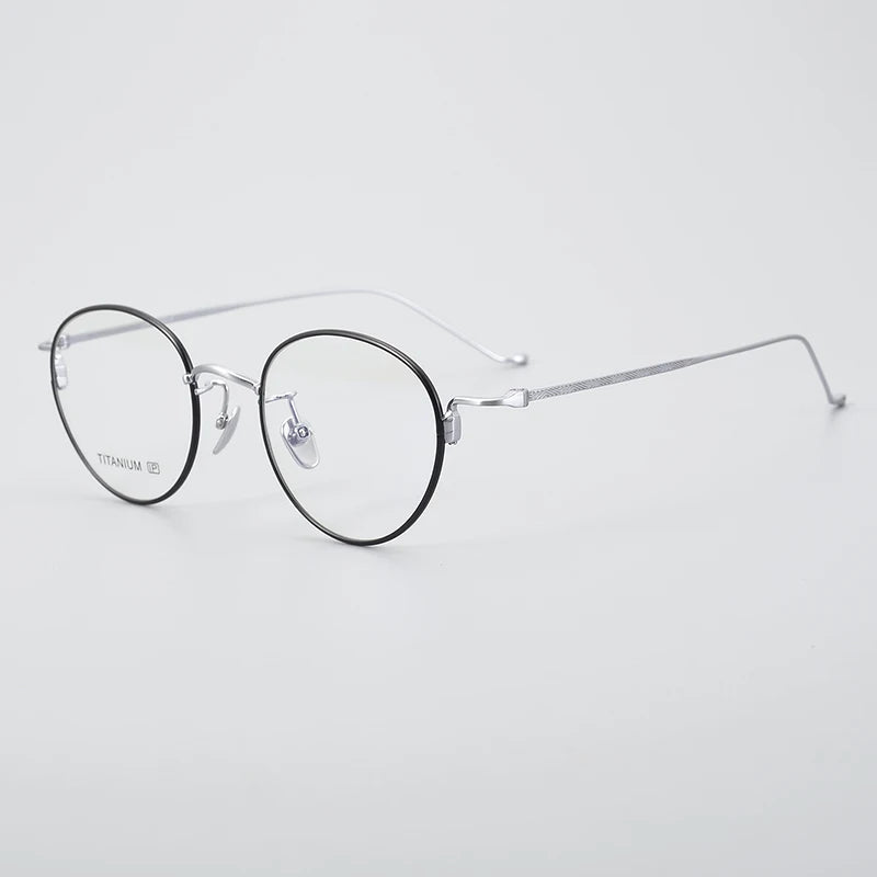 Muzz Unisex Full Rim Oval Round Titanium Eyeglasses 69213