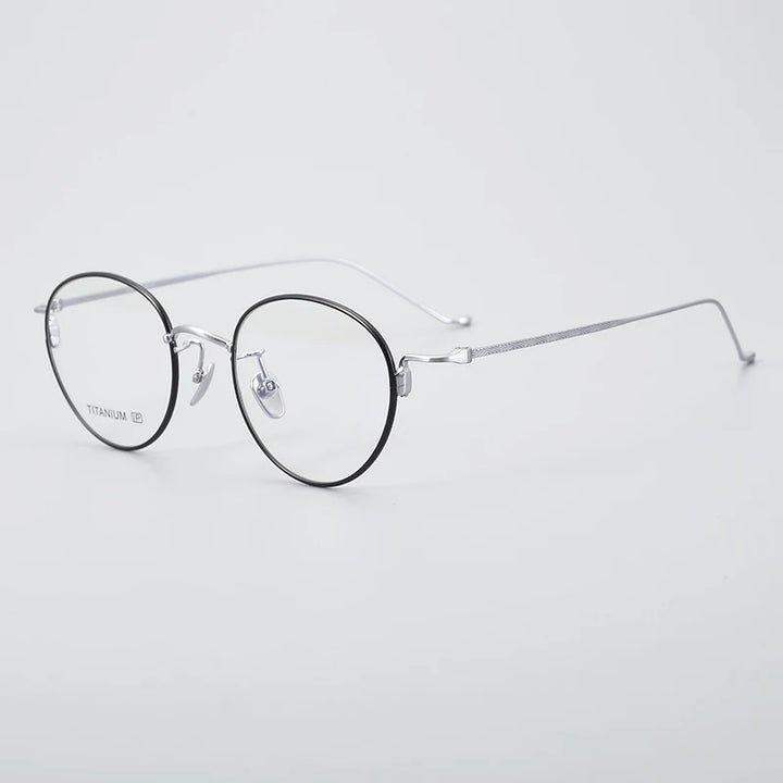 Muzz Unisex Full Rim Oval Round Titanium Eyeglasses 69213
