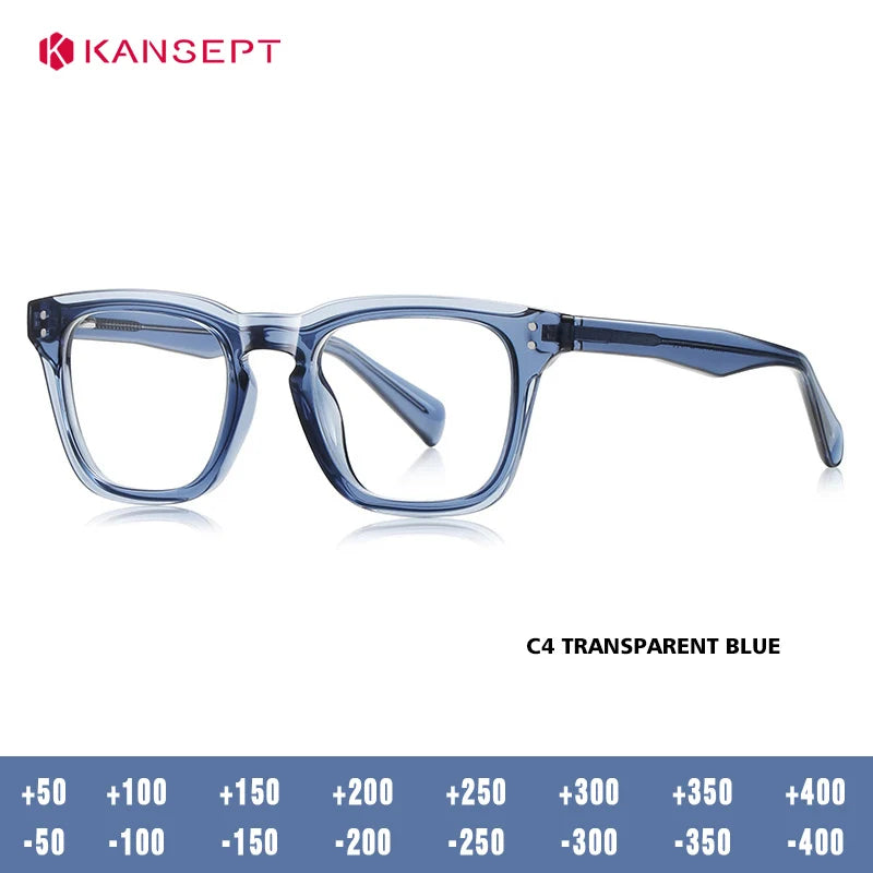 Kansept Unisex Full Rim Square Tr 90 Alloy Reading Glasses 67022