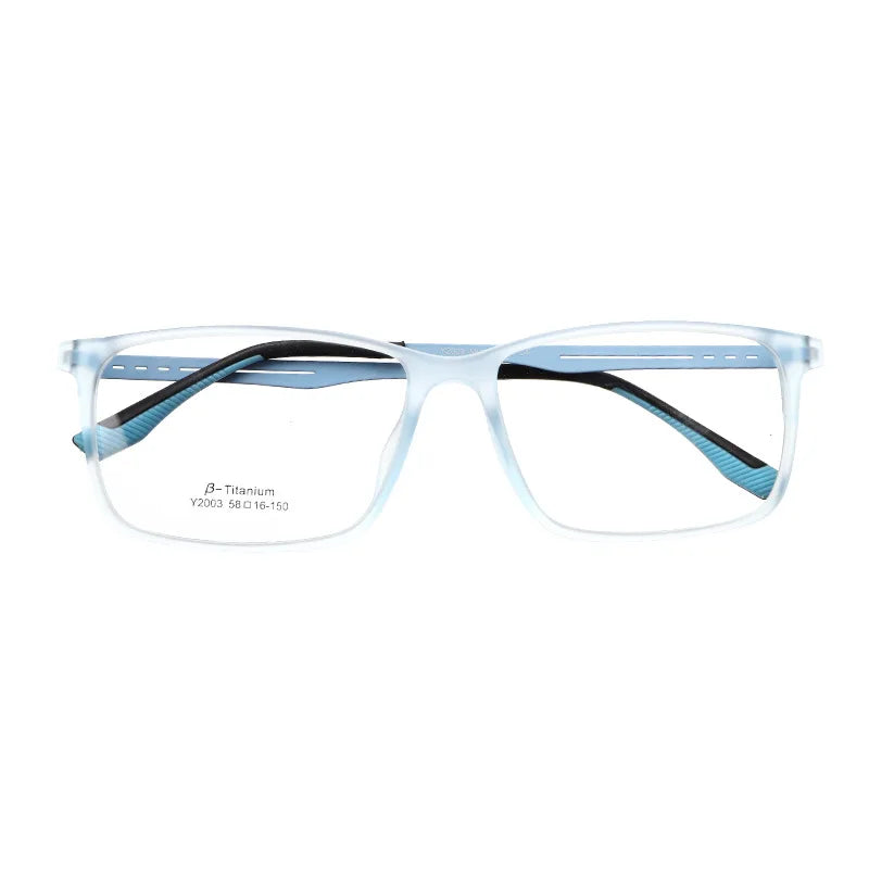Xbora Unisex Full Rim Big Square Tr 90 Titanium Eyeglasses 2003
