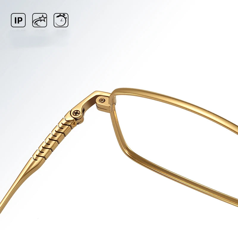 Bclear Unisex Full Rim Square Small Titanium Eyeglasses 86693 Full Rim Bclear