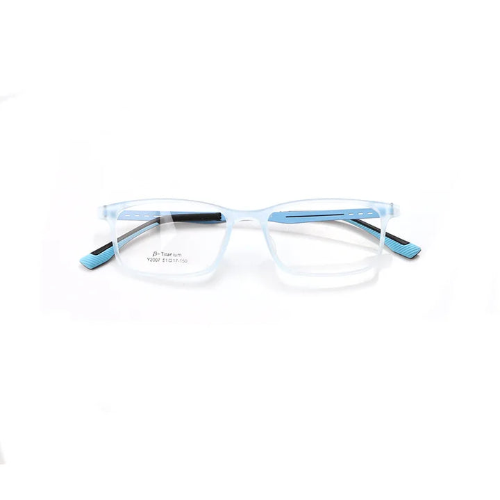Xbora Unisex Full Rim Square Tr 90 Titanium Eyeglasses 2007