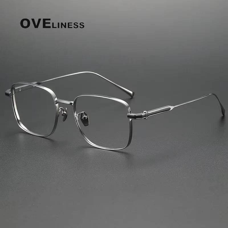 Oveliness Unisex Full Rim Square Titanium Eyeglasses 80984
