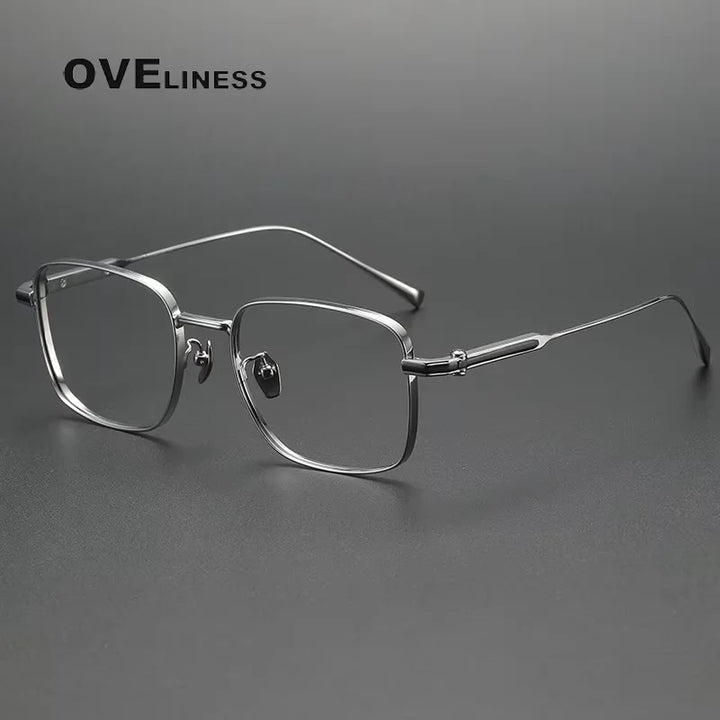 Oveliness Unisex Full Rim Square Titanium Eyeglasses 80984