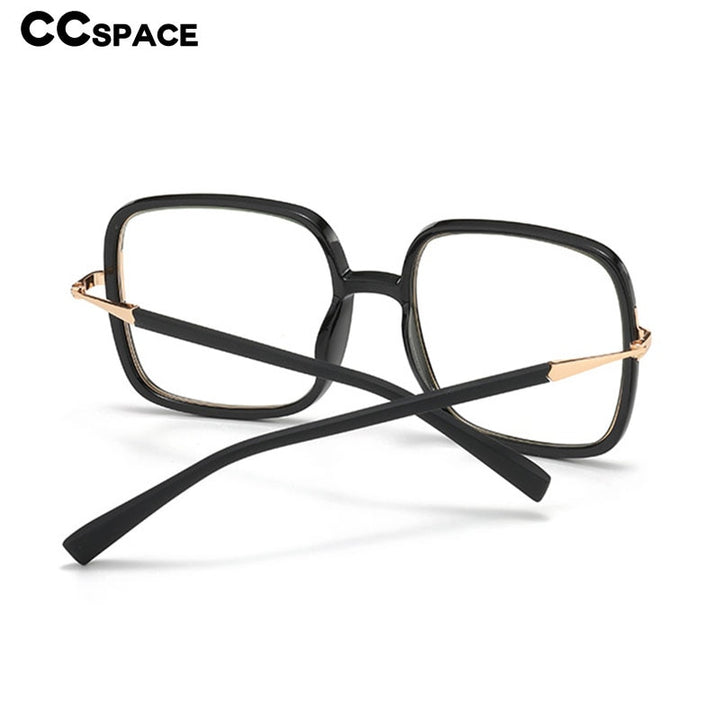 CCspace Unisex Full Rim Large Square Tr 90 Titanium Eyeglasses 56314 Full Rim CCspace