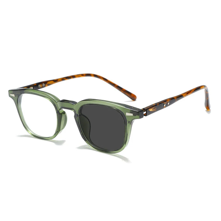 Kocolior Unisex Full Rim Square Acetate Eyeglasses L7156 Full Rim Kocolior Photochromic Green