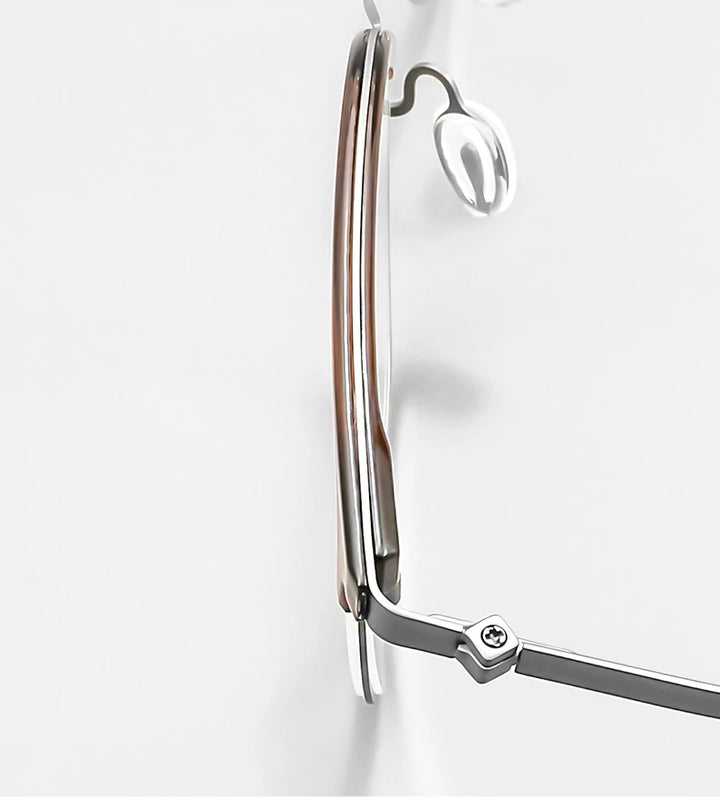 Reven Jate Unisex Full Rim Browline Square Titanium Eyeglasses 2606 Full Rim Reven Jate