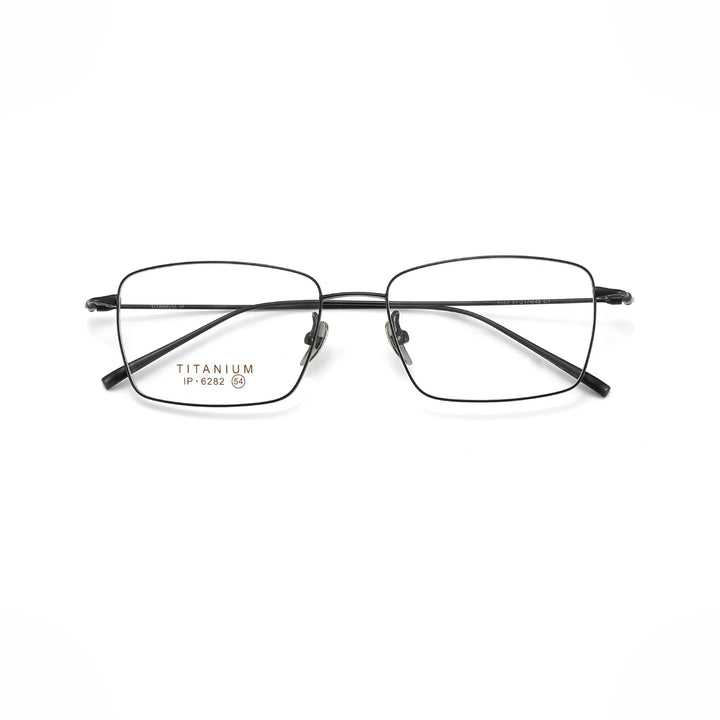 Momoja Unisex Full Rim Polygon Square Titanium Eyeglasses 76282