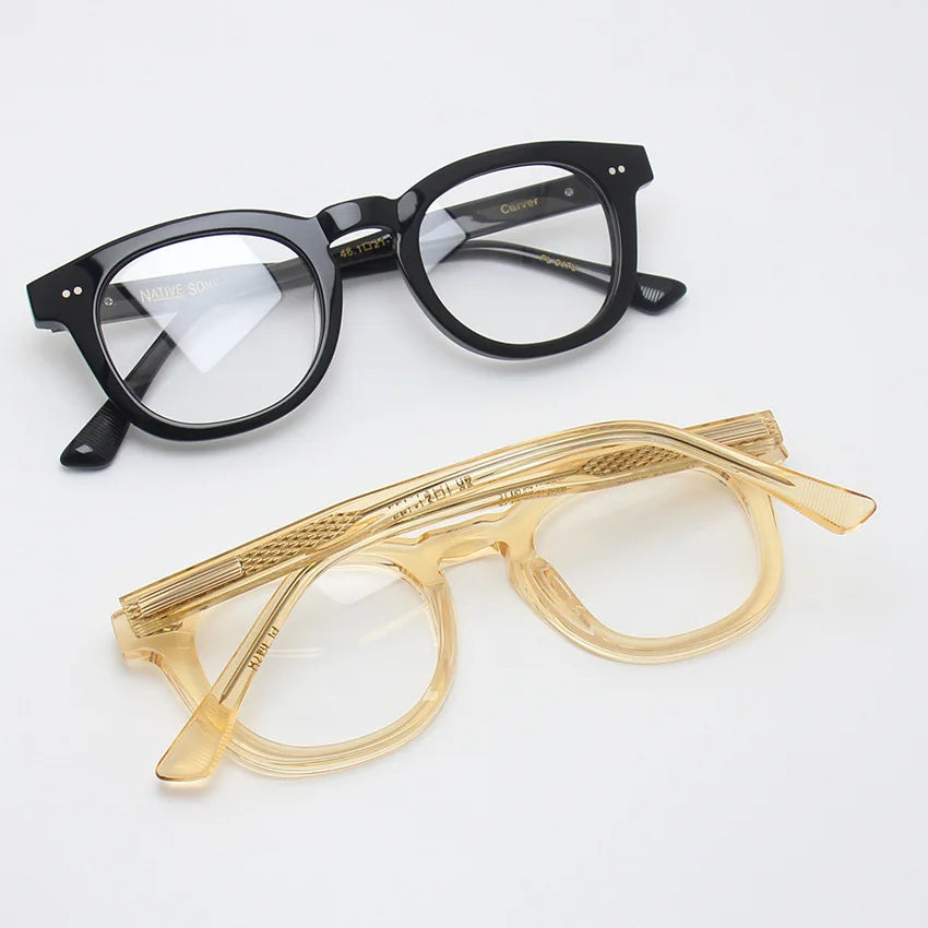 Black Mask Unisex Full Rim Oval Acetate Eyeglasses Bm031 Full Rim Black Mask
