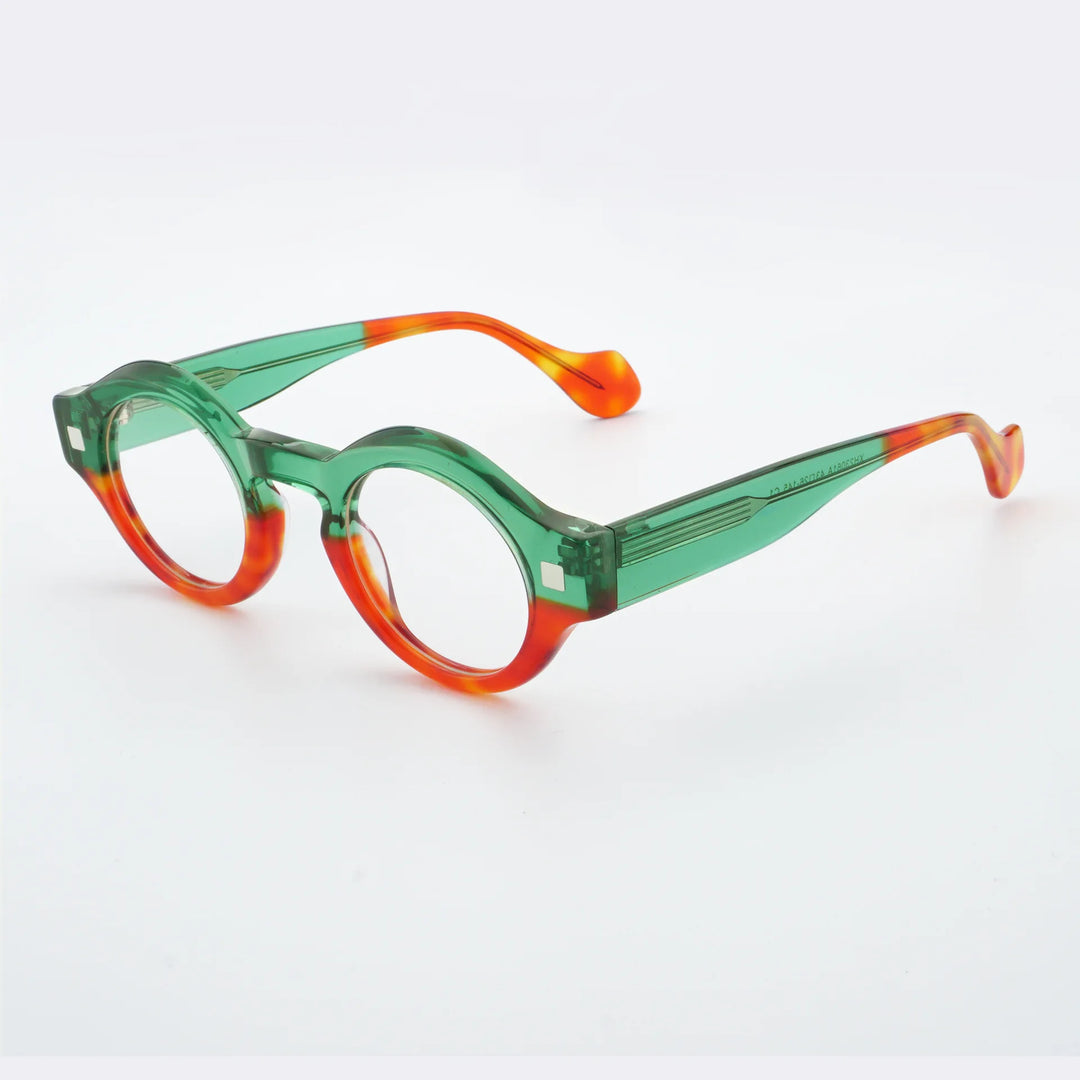 Hewei Women's Full Rim Round Thick Acetate Eyeglasses 23061