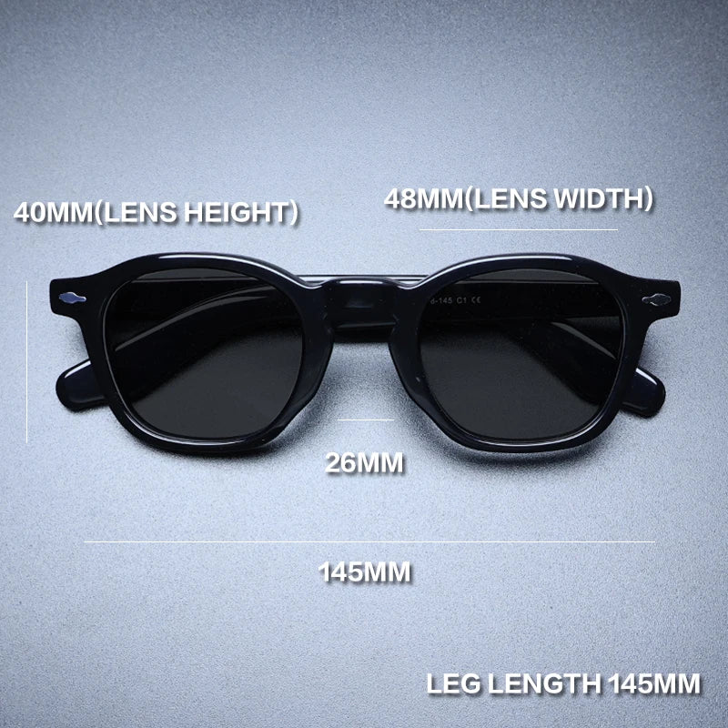 Gatenac Unisex Full Rim Square Acetate Polarized Sunglasses M001 Sunglasses Gatenac