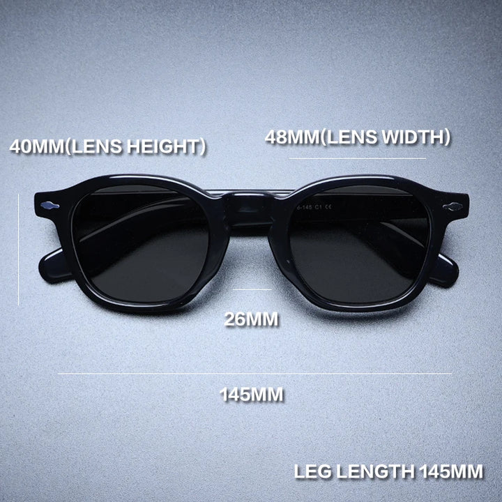 Gatenac Unisex Full Rim Square Acetate Polarized Sunglasses M001 Sunglasses Gatenac