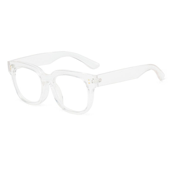 CCspace Unisex Full Rim Square Cat Eye Acetate Reading Glasses 55620 Reading Glasses CCspace China 0 Clerar
