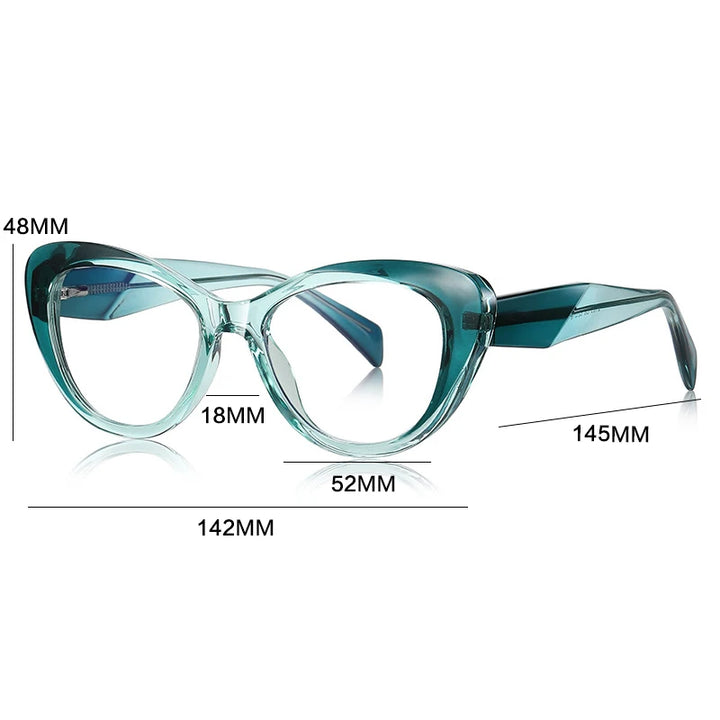 Gatenac Women's Full Rim Cat Eye Tr 90 Titanium Reading Glasses Gx2165