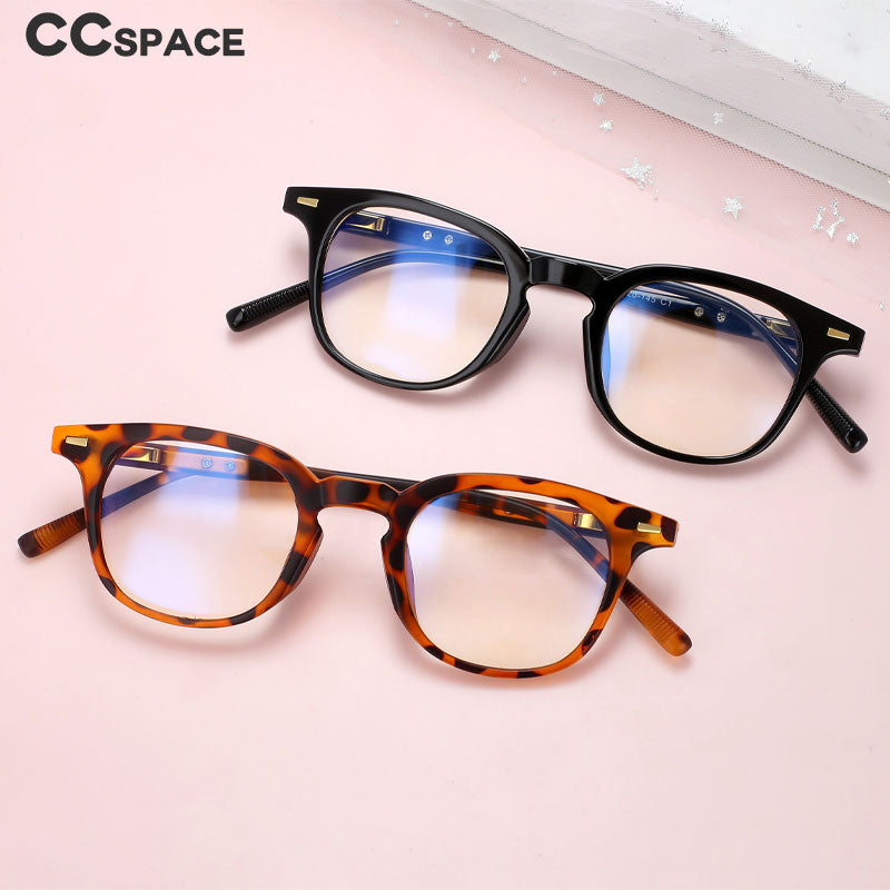 CCspace Unisex Full Rim Square PC Plastic Eyeglasses 56529 Full Rim CCspace