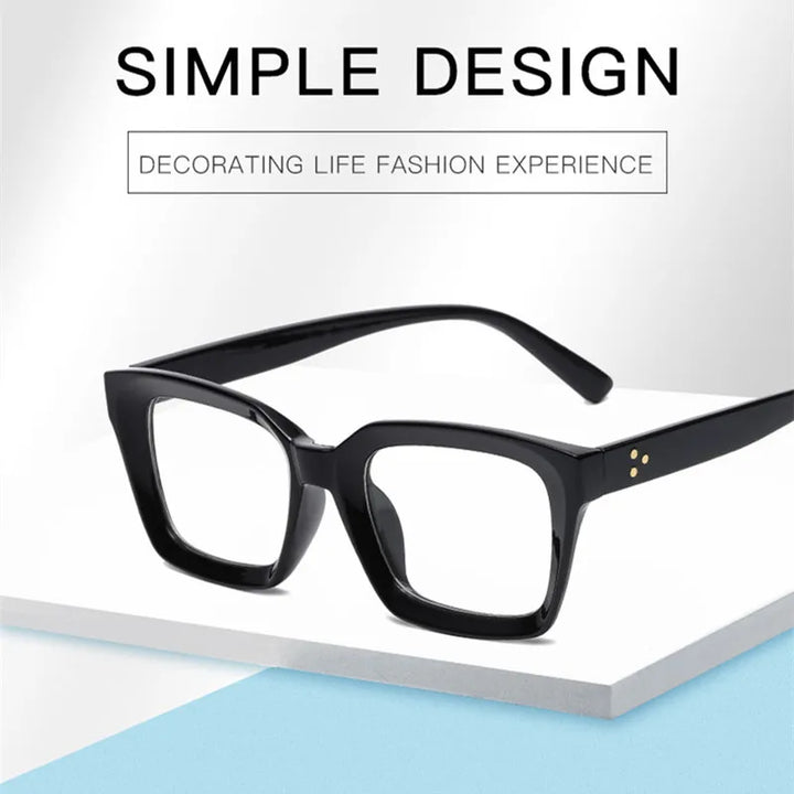 Kocolior Unisex Full Rim Square Acetate Hyperopic Reading Glasses 4913 Reading Glasses Kocolior