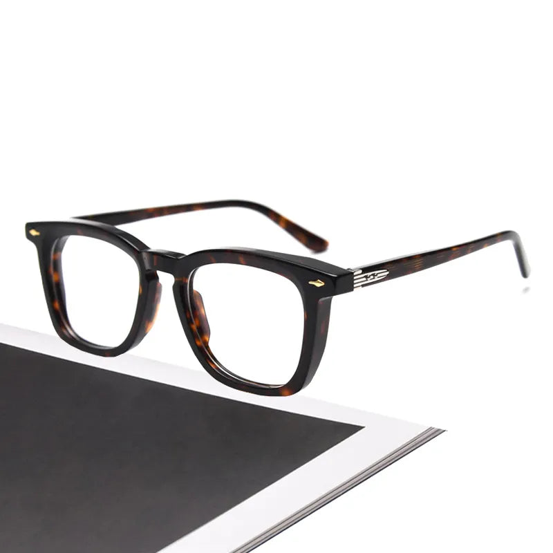 Black Mask Unisex Full Rim Square Acetate Eyeglasses 98624 Full Rim Black Mask