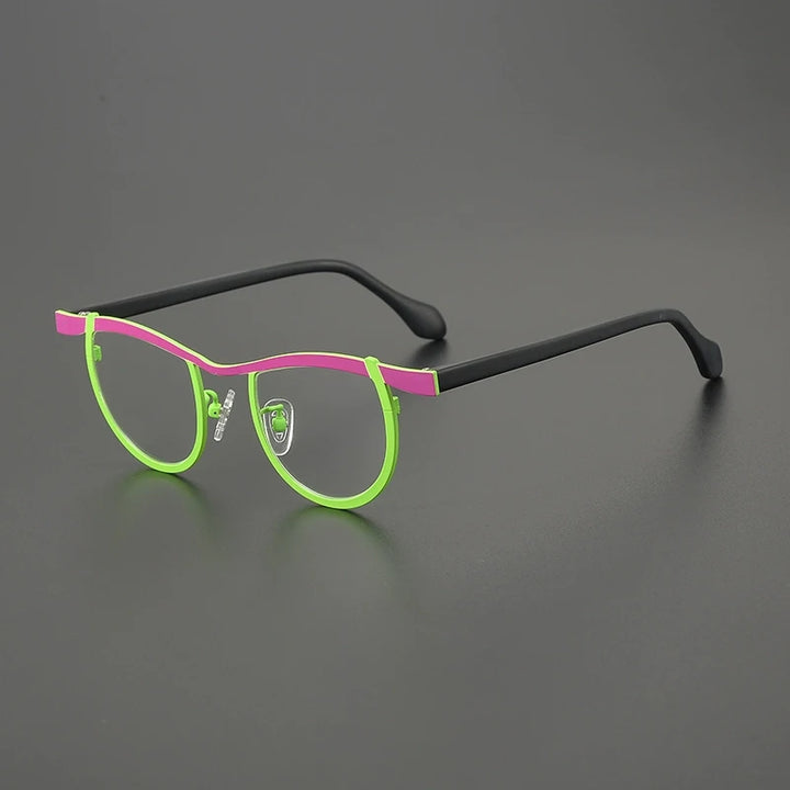Gatenac Women's Full Rim Oval Acetate Titanium Eyeglasses G85884