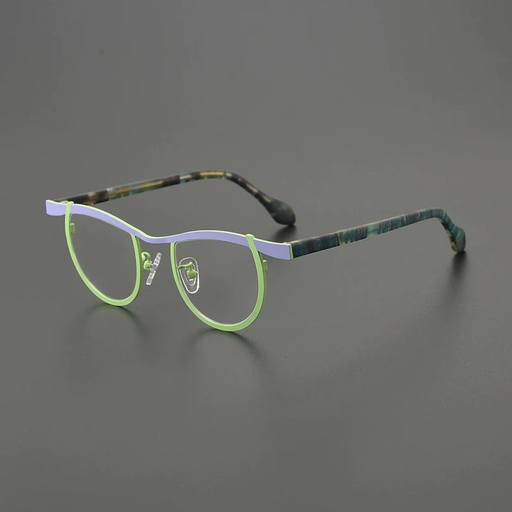 Gatenac Women's Full Rim Oval Acetate Titanium Eyeglasses G85884