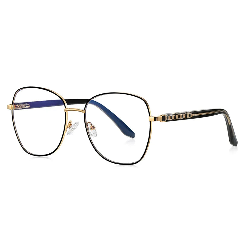 Vicky Unisex Full Rim Large Butterfly Stainless Steel Reading Glasses 3063 Reading Glasses Vicky PFD3063-C1 Prescription custom