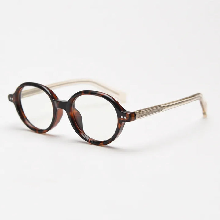 CCspace Women's Full Rim Oval Tr 90 Titanium Eyeglasses 56970 Full Rim CCspace C3Leopard