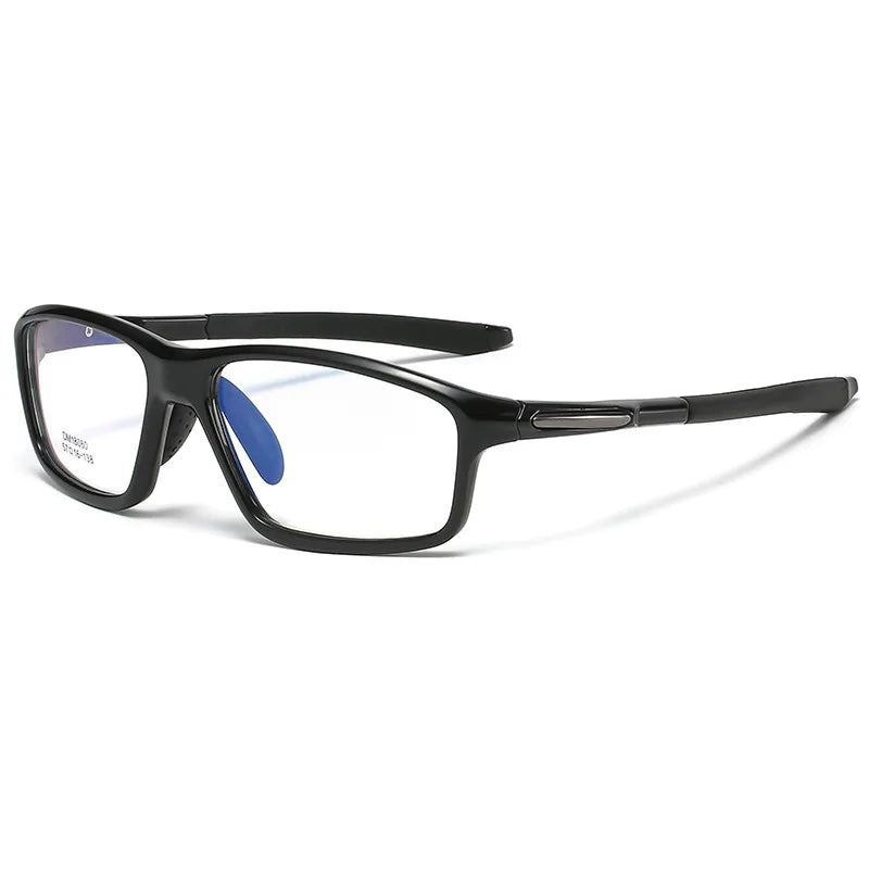 Gmei Men's Full Rim Square Tr 90 Titanium Sport Eyeglasses 818080 Full Rim Gmei Optical C1