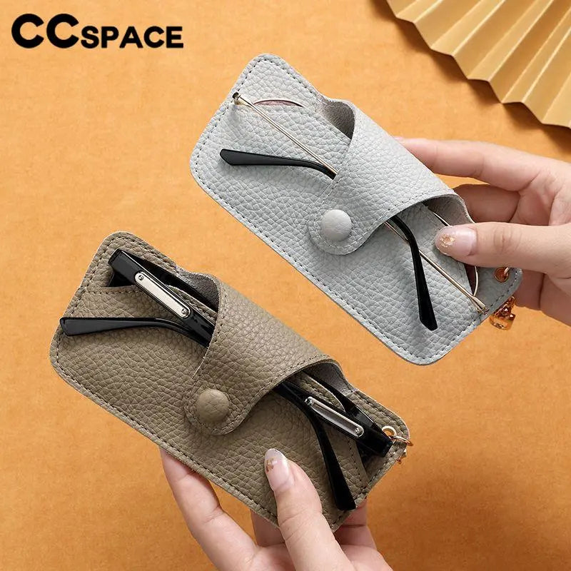CCSpace Handcrafted Pu Leather Eyeglass Case Case CCspace Case   