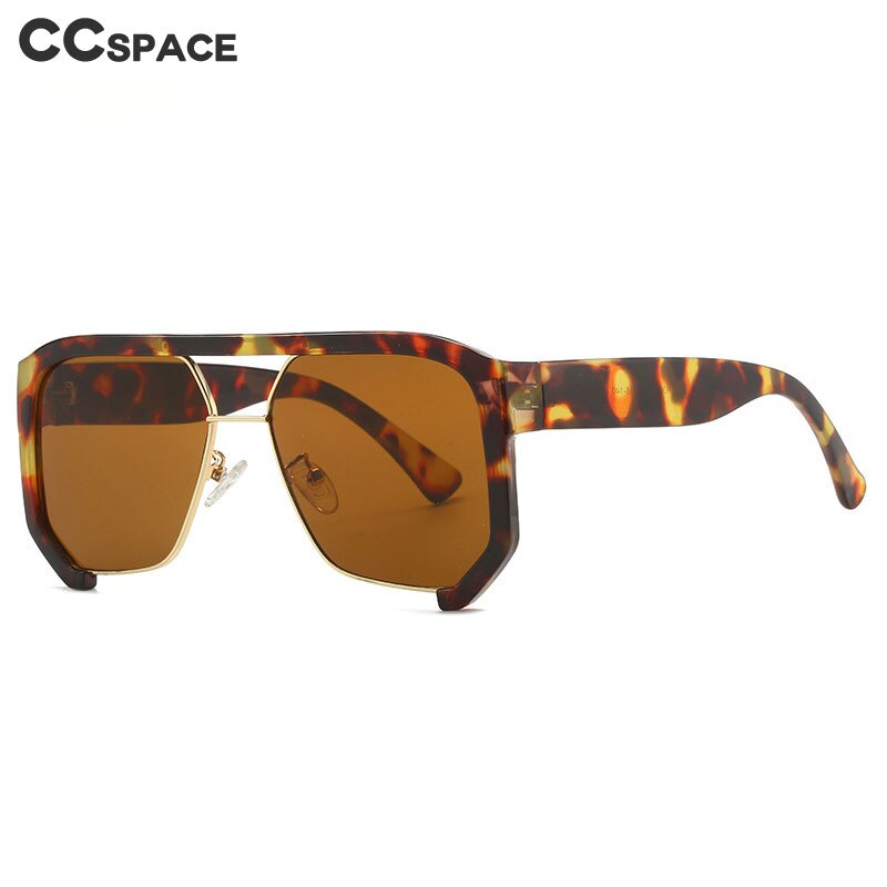 CCspace Unisex Semi Rim Square Tr 90 UV400 Sunglasses 56217 Sunglasses CCspace Sunglasses
