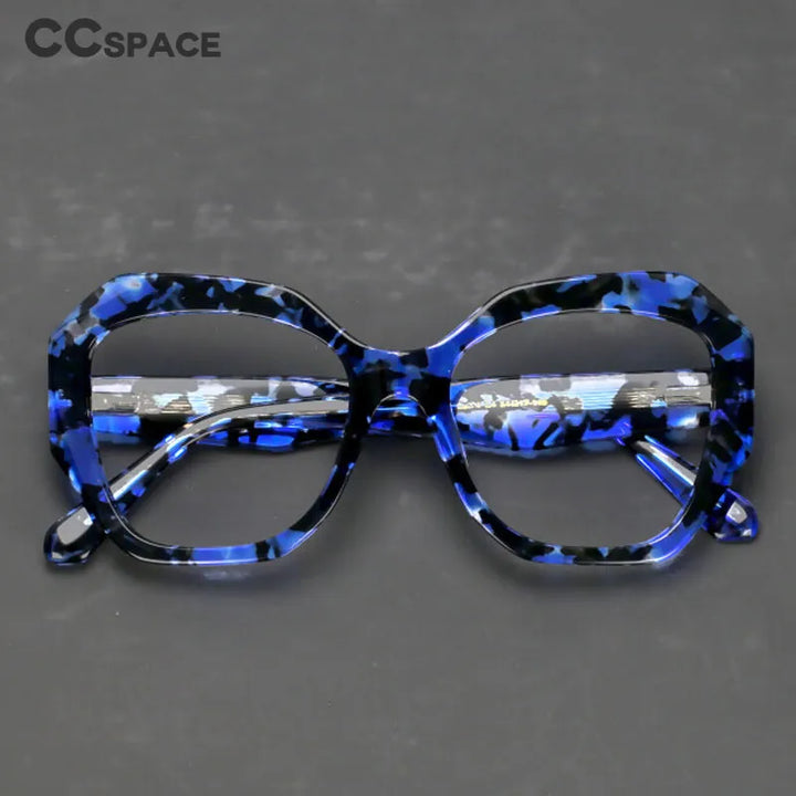 CCspace Women's Full Rim Oversized Square Acetate Hyperopic Reading Glasses R56958 Reading Glasses CCspace