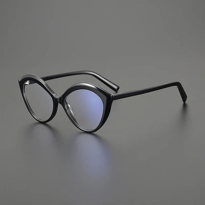 Hewei Unisex Full Rim Oval Cat Eye Acetate Eyeglasses 16145 Full Rim Hewei C1 CHINA