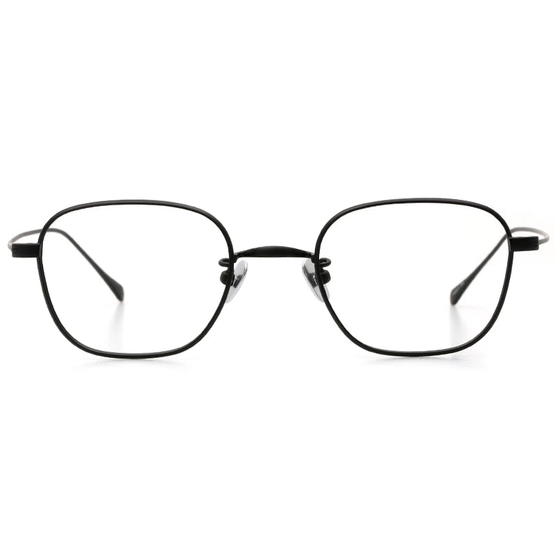 Black Mask Unisex Full Rim Square Titanium Eyeglasses 199gms Full Rim Black Mask Black