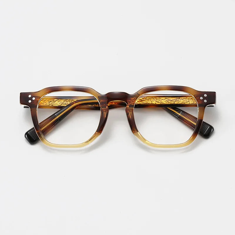 Xbora Women's Full Rim Polygon Tr 90 Acetate Fiber Eyeglasses 581013
