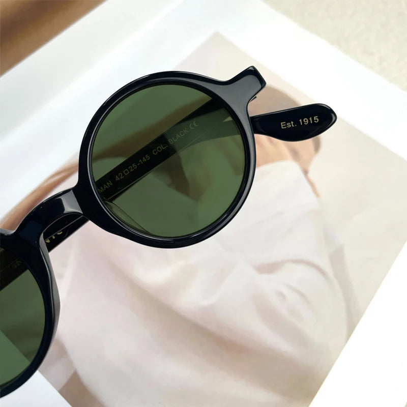 Yujo Unisex Full Rim Round Acetate Sunglasses 4225s Sunglasses Yujo