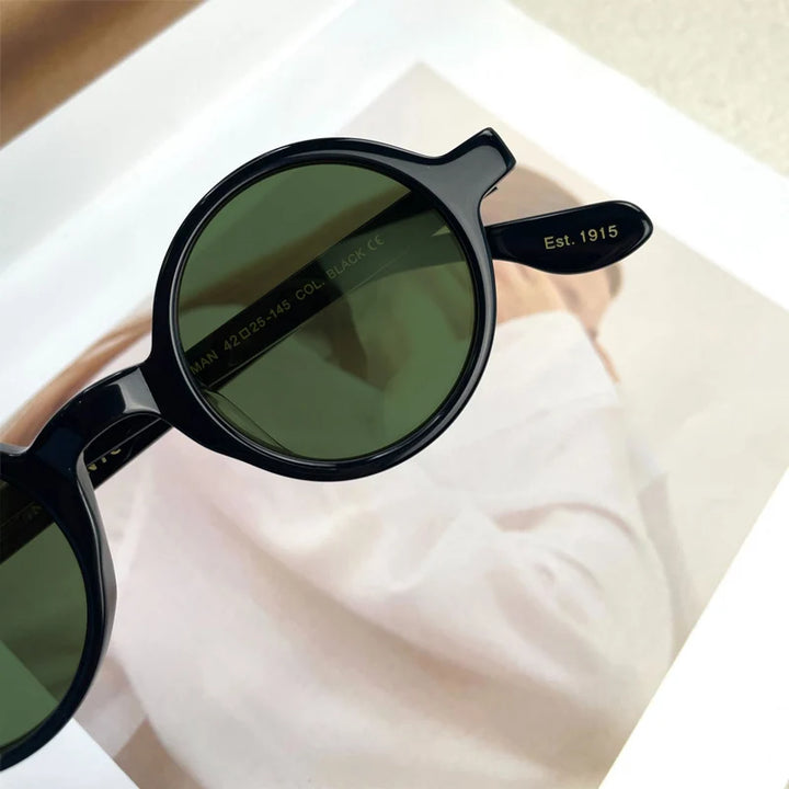 Yujo Unisex Full Rim Round Acetate Sunglasses 4225s Sunglasses Yujo