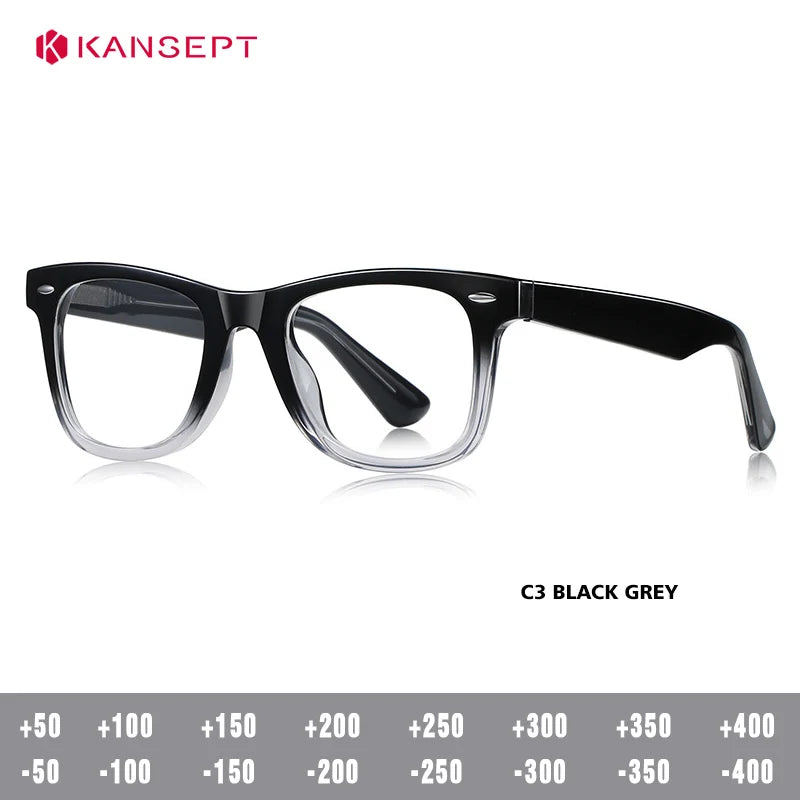 Kansept Unisex Full Rim Square Tr 90 Alloy Reading Glasses 62028
