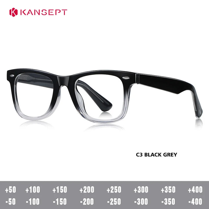 Kansept Unisex Full Rim Square Tr 90 Alloy Reading Glasses 62028