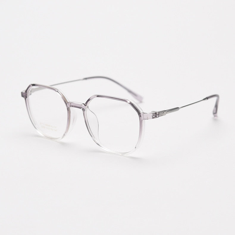 CCspace Unisex Full Rim Square Tr 90 Titanium Eyeglasses 56431 Full Rim CCspace C6Purple