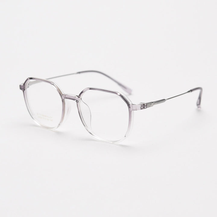 CCspace Unisex Full Rim Square Tr 90 Titanium Eyeglasses 56431 Full Rim CCspace C6Purple